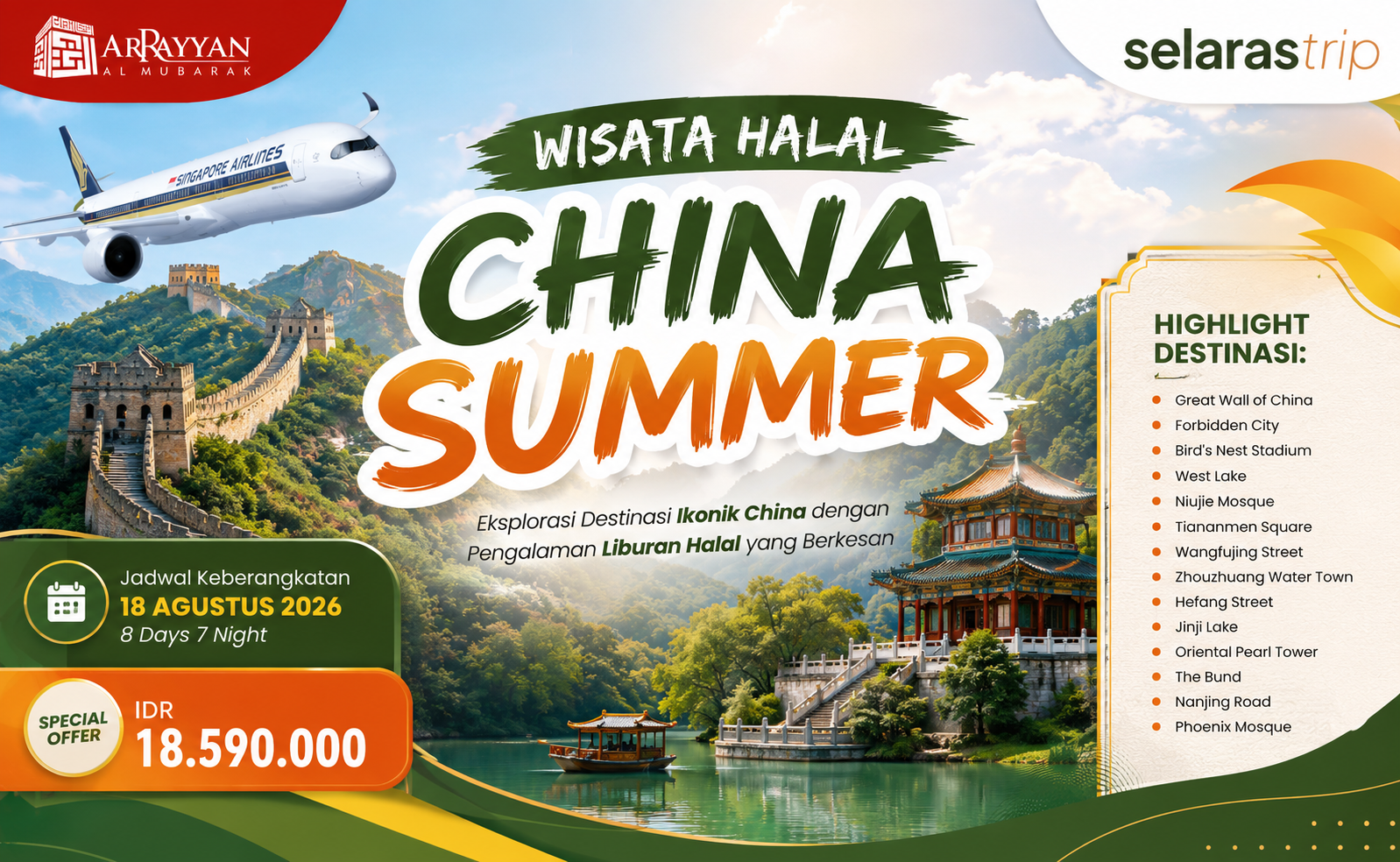 Wisata Halal China Summer 2026